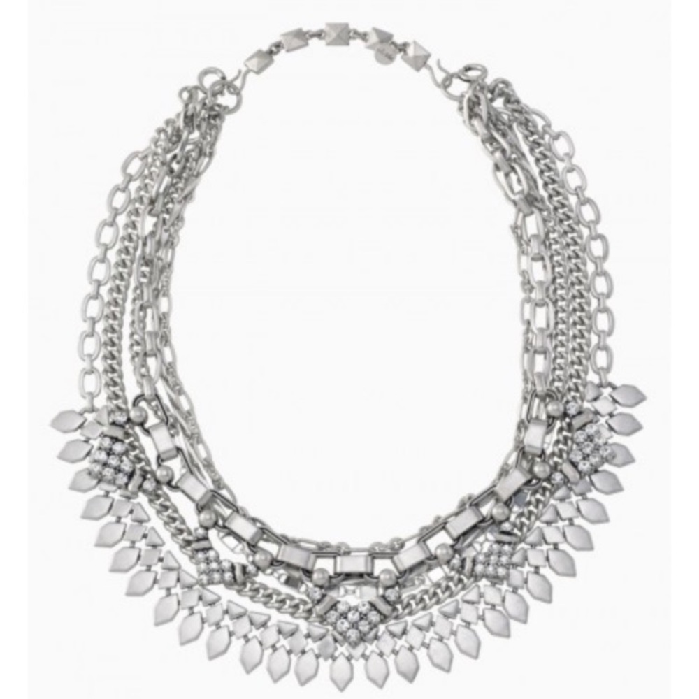 Elegant Silver Layered Necklace, Stella and Dot Sutton necklace.